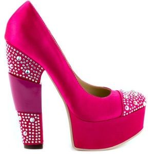 Michael Antonio Rhinestone Platform Pumps